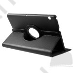 Tok álló bőr hatású Huawei Mediapad T5 10 LTE, T5 10 WIFI (FLIP, asztali tartó funkció, 360°-ban forgatható) fekete
